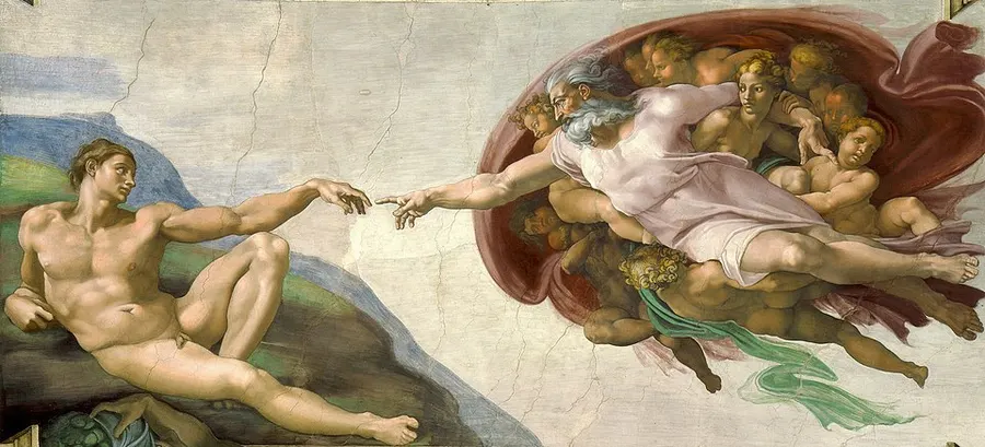 The Creation of Adam (Sistine ceiling, detail)