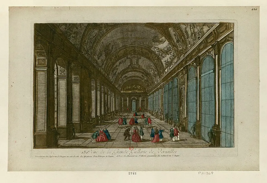 View of the Grande Galerie of Versailles